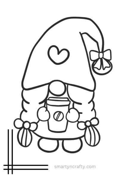 Christmas Gnome coloring pages