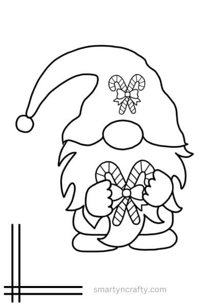 Christmas Gnome coloring pages