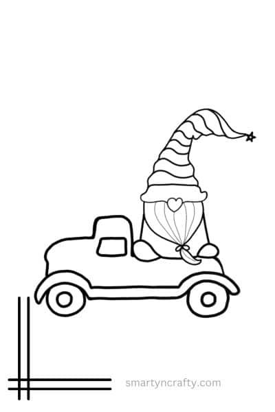 Christmas Gnome coloring pages