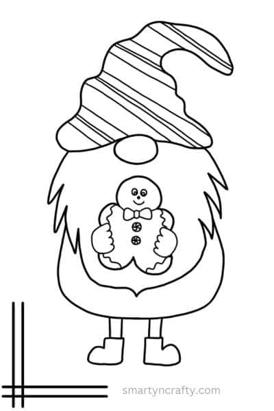 Christmas Gnome coloring pages