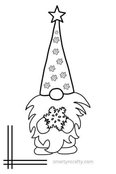 Christmas Gnome coloring pages