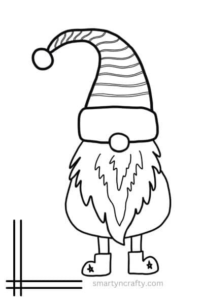 Christmas Gnome coloring pages