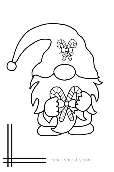 Christmas Gnome coloring pages