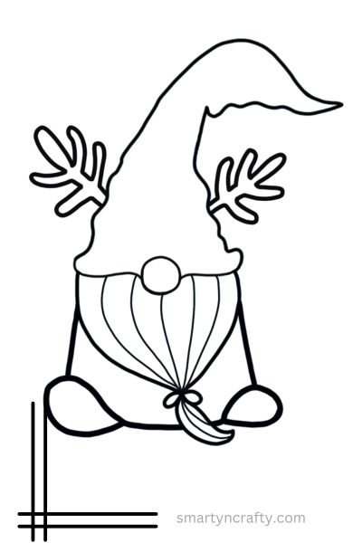 Christmas Gnome coloring pages