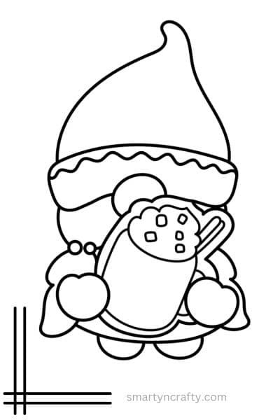 Christmas Gnome coloring pages