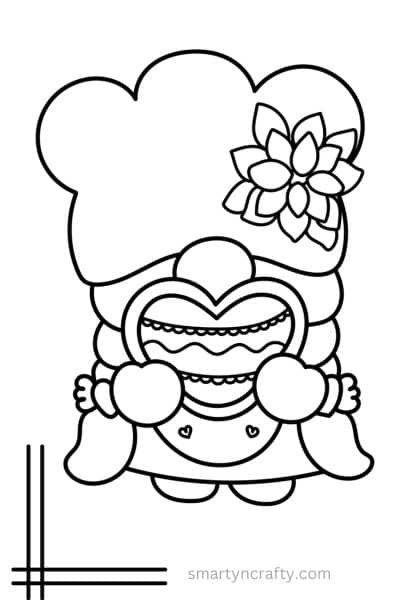 Christmas Gnome coloring pages