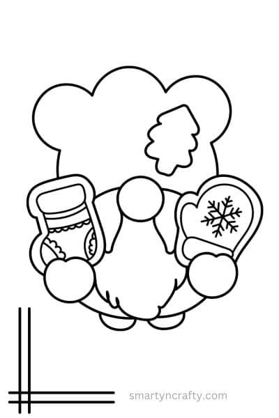 Christmas Gnome coloring pages