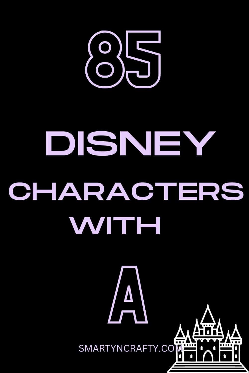 Disney Characters that Start with A