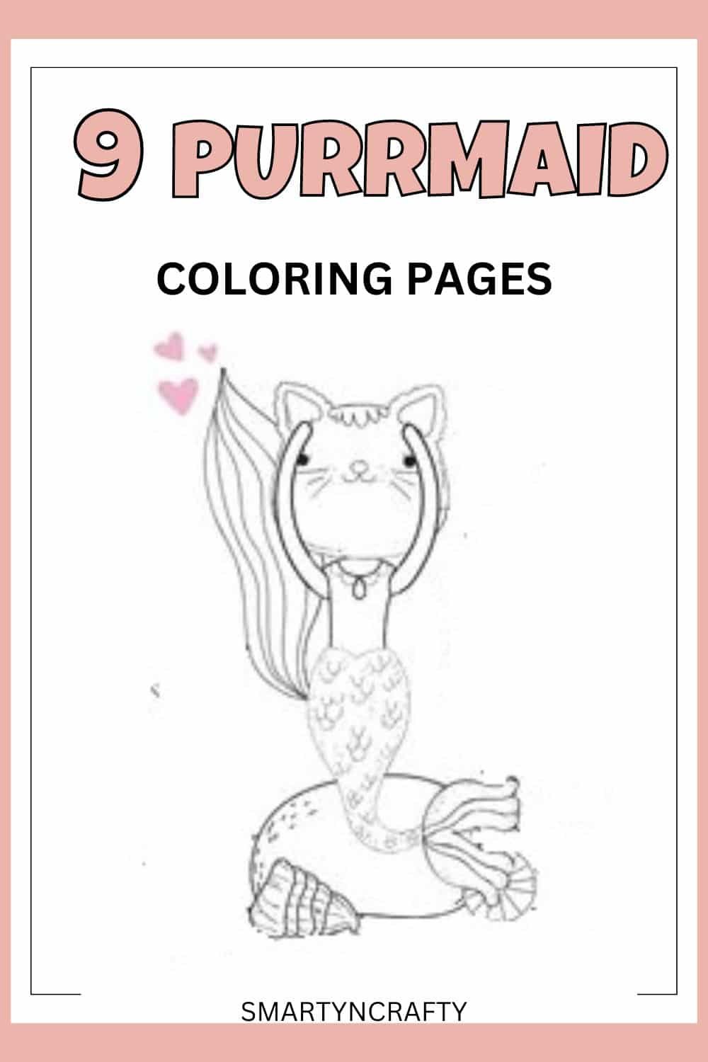 purrmaid coloring pages