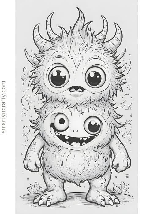 cute monster coloring pages