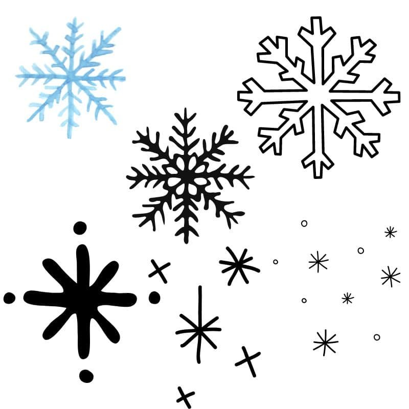 snowflake doodles