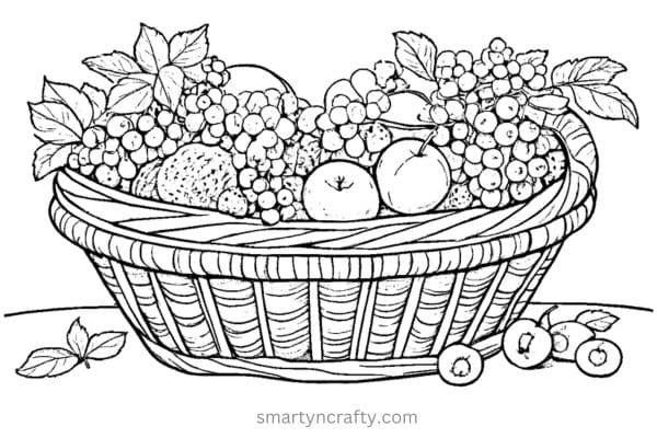 fruit basket coloring pages