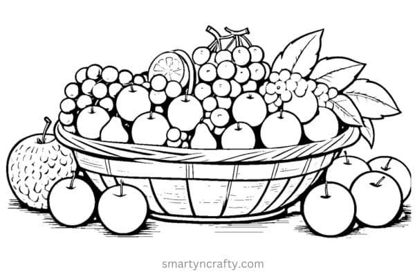fruit basket coloring pages