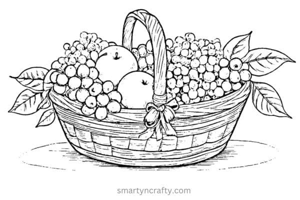 fruit basket coloring pages