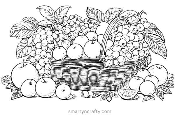 fruit basket coloring pages