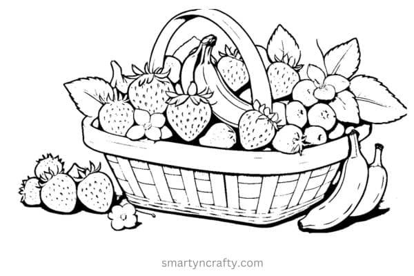 fruit basket coloring pages