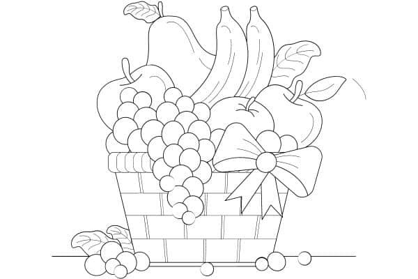 fruit basket coloring pages