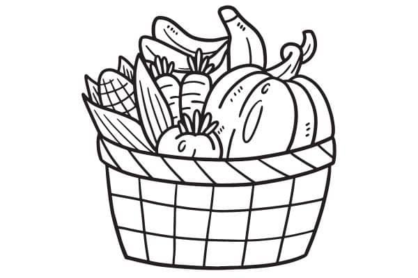 fruit basket coloring pages