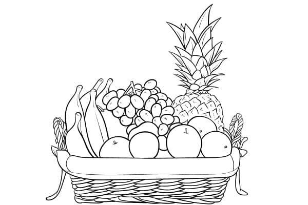 fruit basket coloring pages