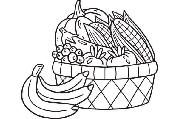 fruit basket coloring pages
