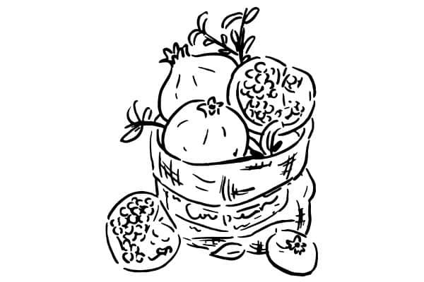 fruit basket coloring pages