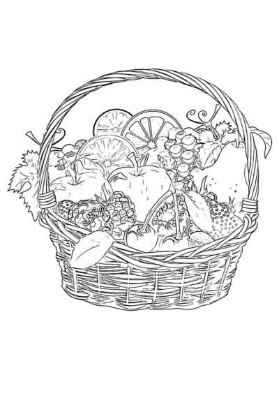 fruit basket coloring pages