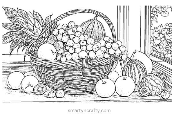 fruit basket coloring pages