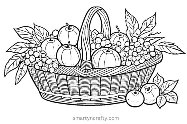 fruit basket coloring pages