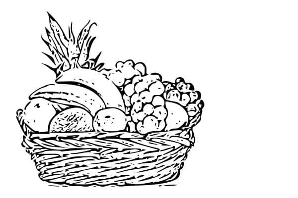 fruit basket coloring pages