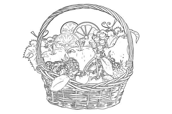 fruit basket coloring pages