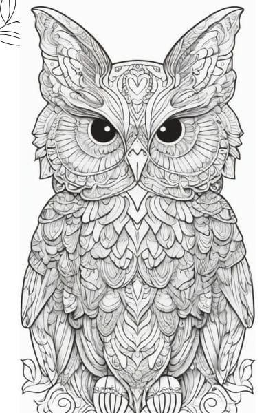 owl coloring pages
