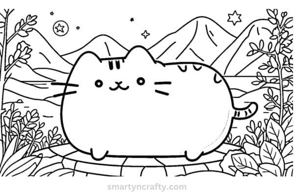 pusheen coloring pages