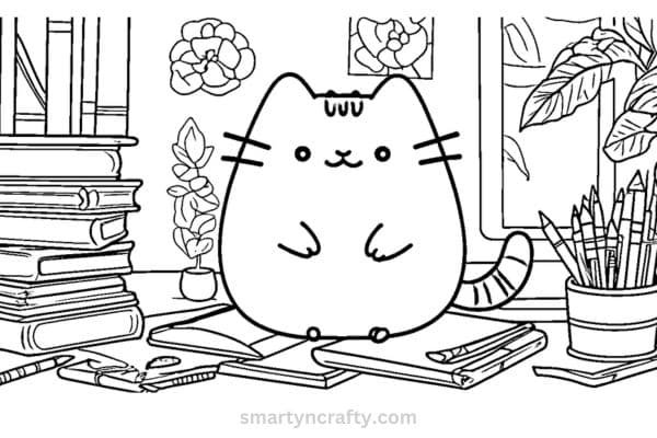 pusheen coloring pages