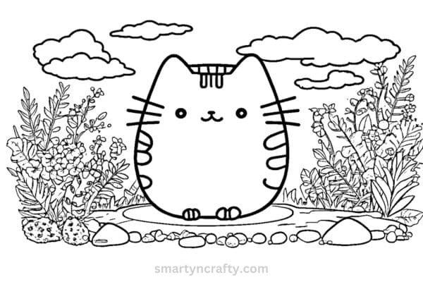 pusheen coloring pages