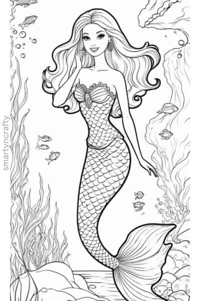 barbie coloring page
