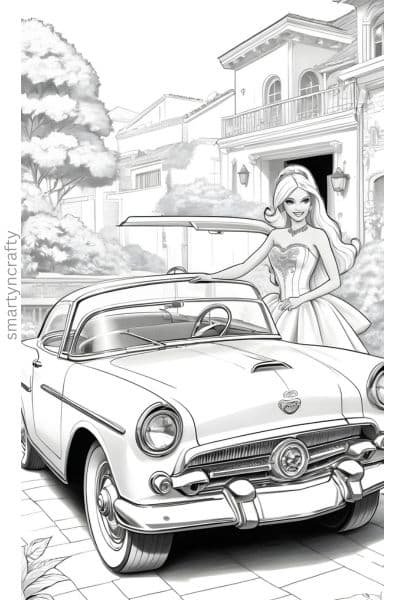 barbie dream house coloring pages