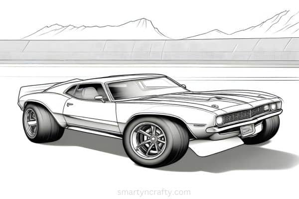 hot wheels coloring pages
