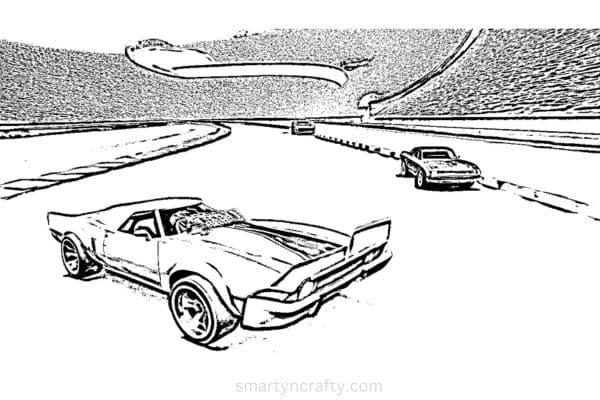 hot wheels coloring pages