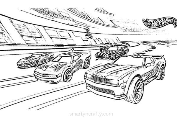 hot wheels coloring pages