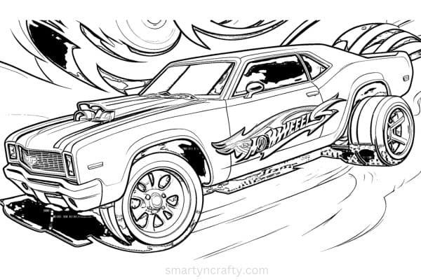hot wheels coloring pages