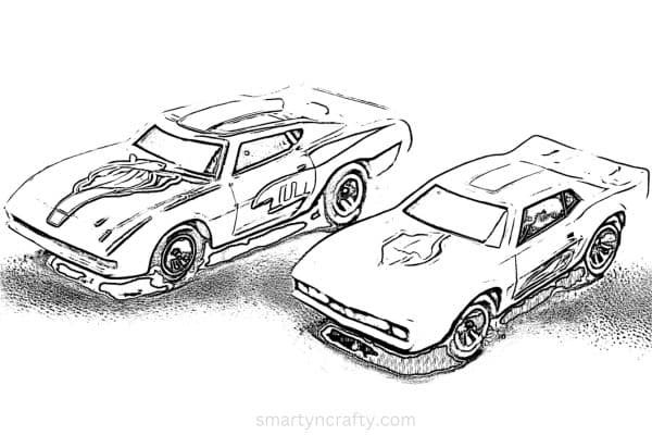 hot wheels coloring pages