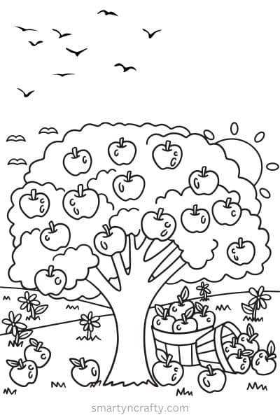 tree coloring pages