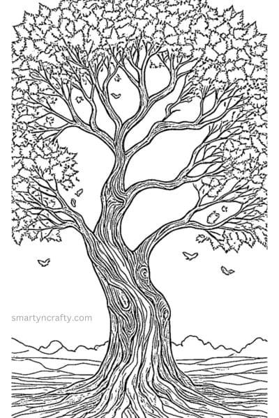 tree coloring pages