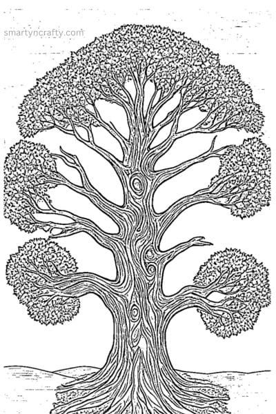 tree coloring pages