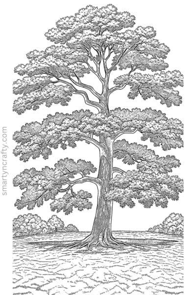 tree coloring pages
