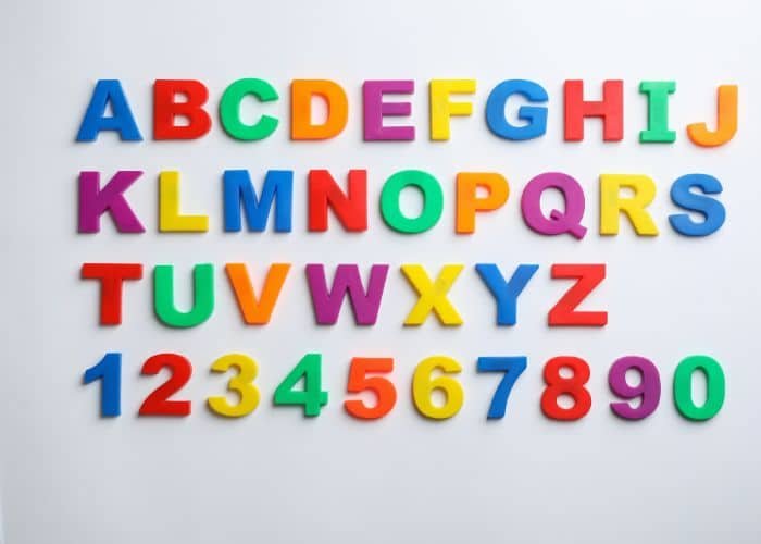 Magnetic Letters and Numbers