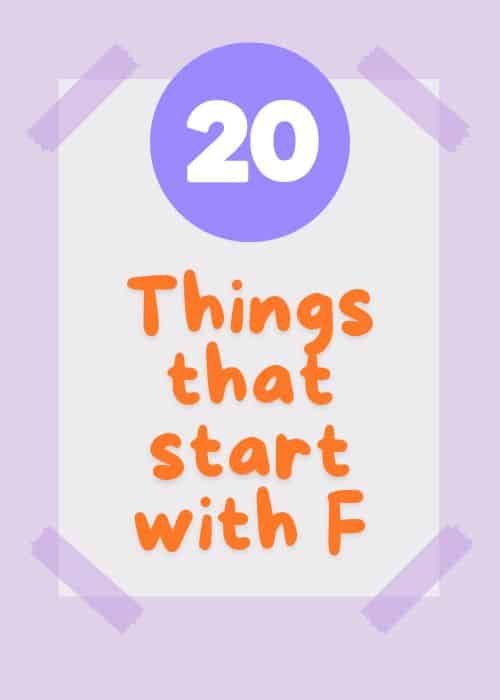 show and tell letter F
