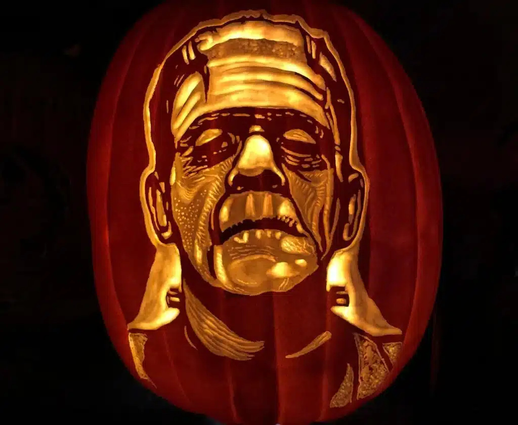 Zombie Face Pumpkin Carving Ideas