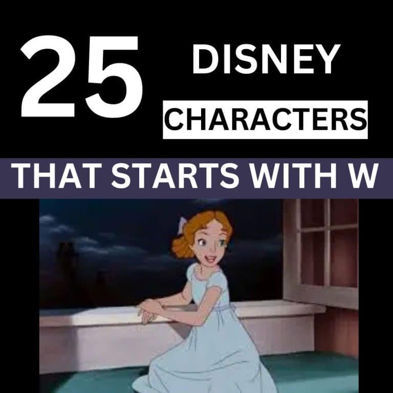 disney characters with W