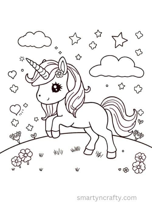 unicorn coloring pages